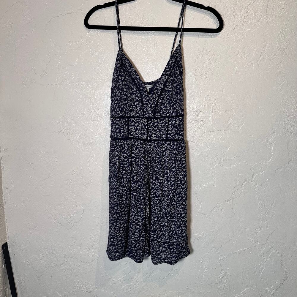 American Eagle Outfitters XS Romper Shorts Floral Print Pockets Micro Cutouts